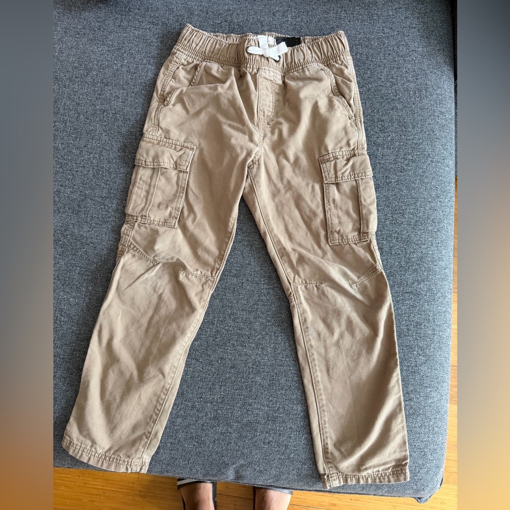Kids Tan Cargo Pants - Picture 1 of 4